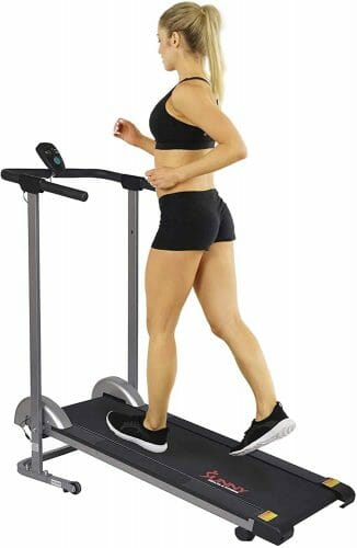 Sunny Health & Fitness SF-T1407M Manual Walking Folding Treadmill