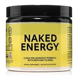 NAKED Energy - Pure Pre Workout Powder for Men and Women, NSF Certified, Vegan, Unflavored, Healthy Pre Workout - No Added Sweeteners, Colors Or Flavors - 50 Servings